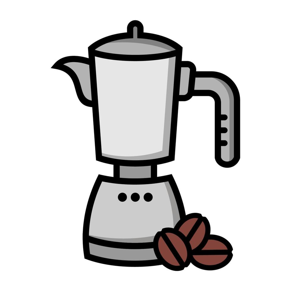 illustratie vector grafisch van koffie maker, koffie machine, mokka baan icoon