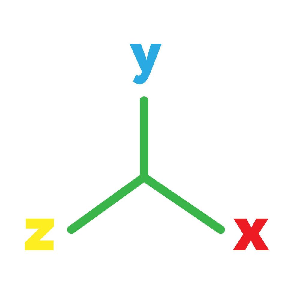 3d coördinaten lijn icoon geïsoleerd Aan wit achtergrond. zwart vlak dun icoon Aan modern schets stijl. lineair symbool en bewerkbare hartinfarct. gemakkelijk en pixel perfect beroerte vector illustratie.