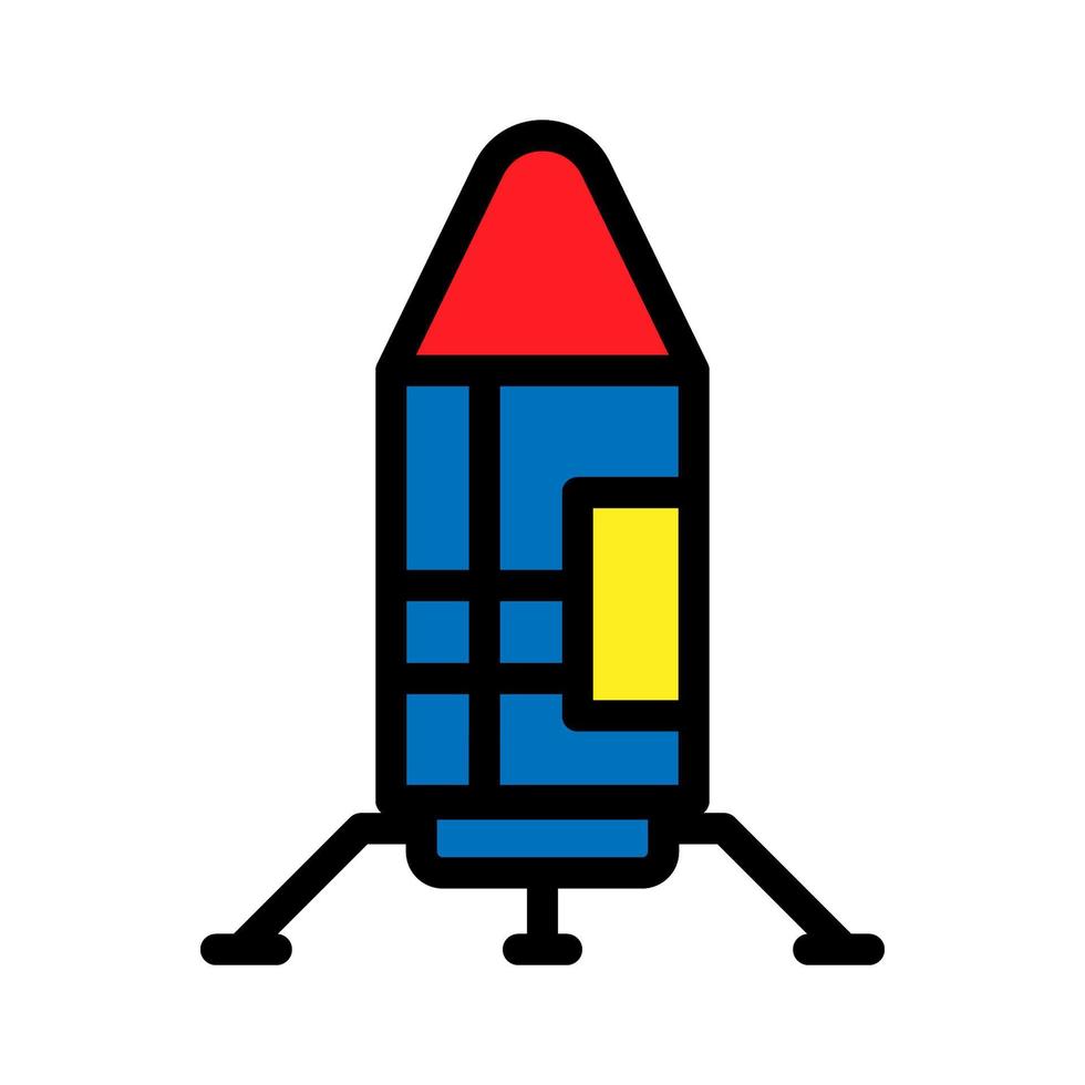 maan lander lijn icoon geïsoleerd Aan wit achtergrond. zwart vlak dun icoon Aan modern schets stijl. lineair symbool en bewerkbare hartinfarct. gemakkelijk en pixel perfect beroerte vector illustratie