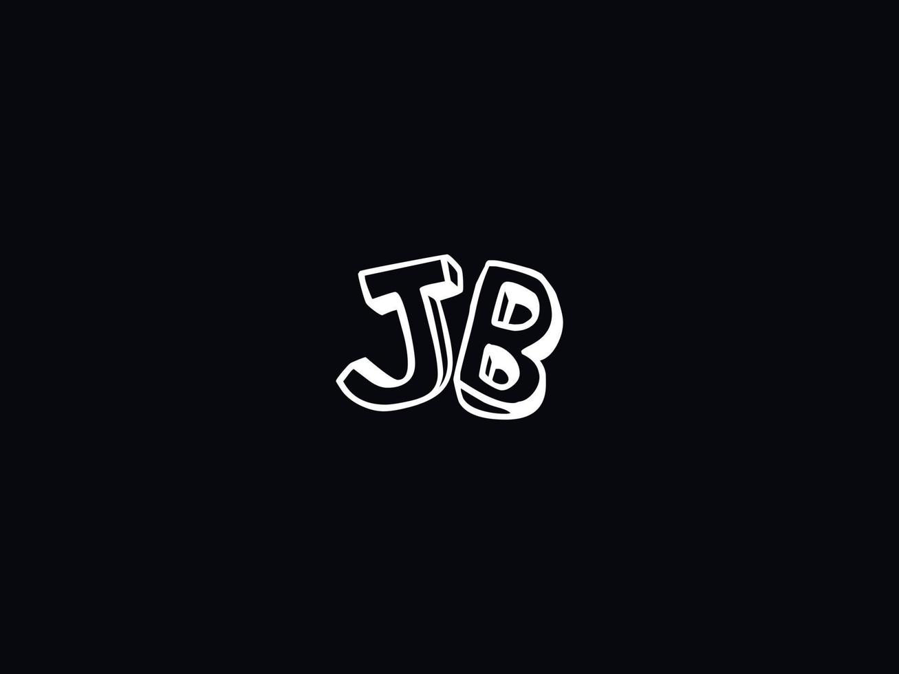 minimaal jb brief logo, creatief jb logo icoon vector