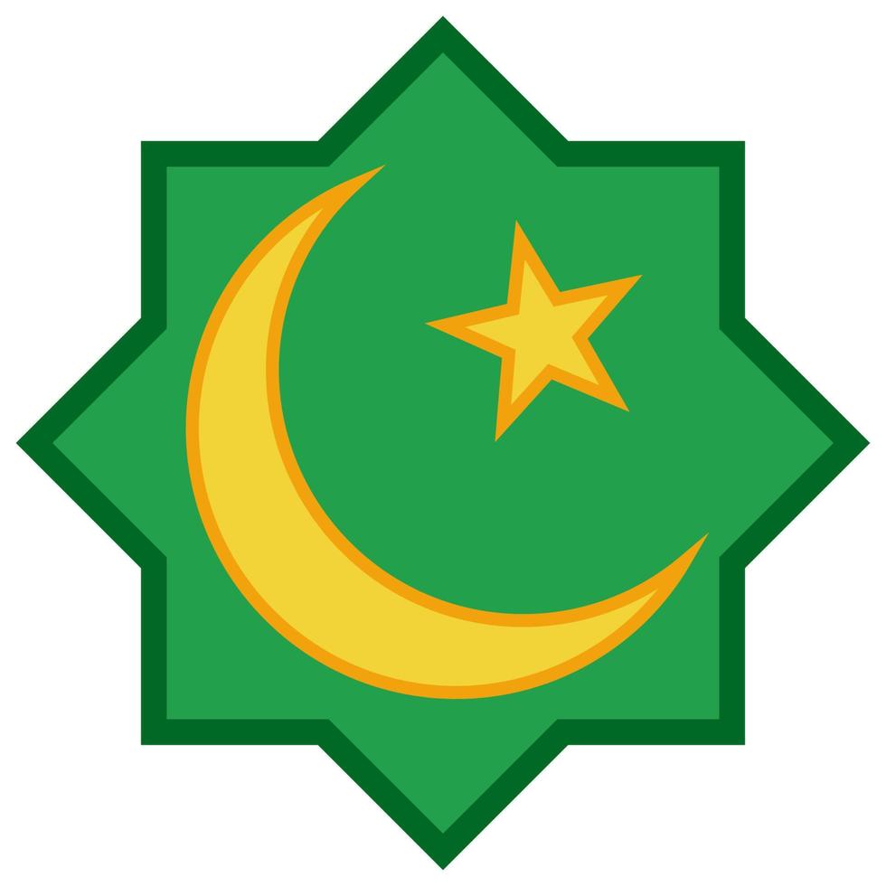 icoon Islam Ramadan, maan silhouet moskee, moslim gebed logo kaaba vector