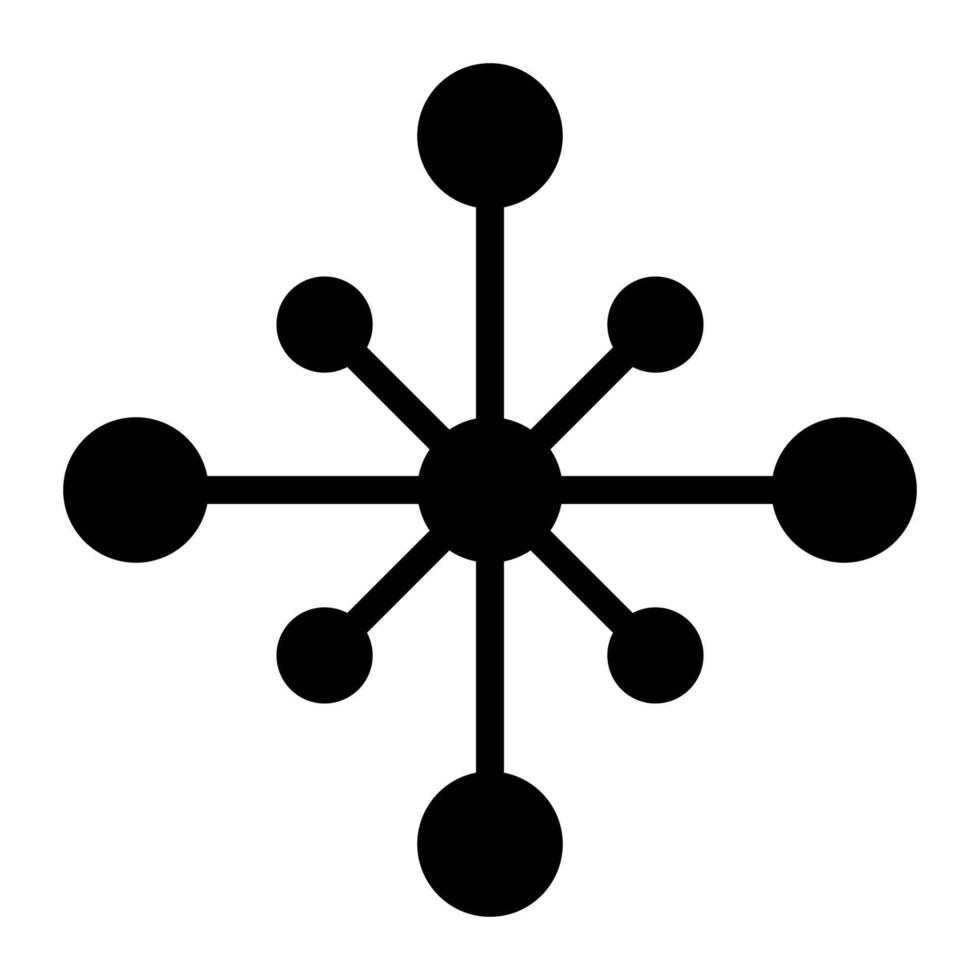 netwerk icoon aansluiten digitaal hub netto, technologie cirkel gegevens vector