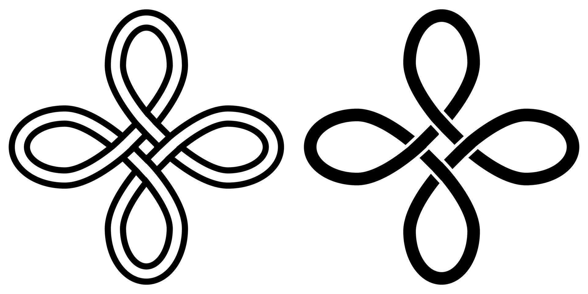 symbool van geluk talisman amulet keltisch knoop vector symbool van aantrekken mooi zo geluk en rijkdom geld, liefde, Gezondheid, geluk en goedheid