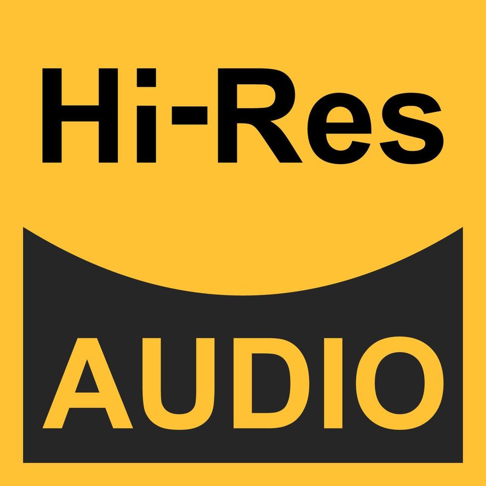 hoog resolutie audio signalen teken icoon Hoi res audio vector