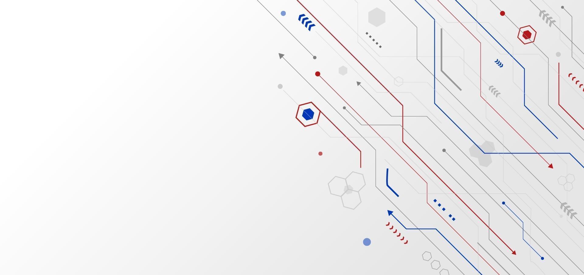 abstracte achtergrond witte en grijze lijnen, stip en pijl communicatie netwerkverbinding big data-concept vector