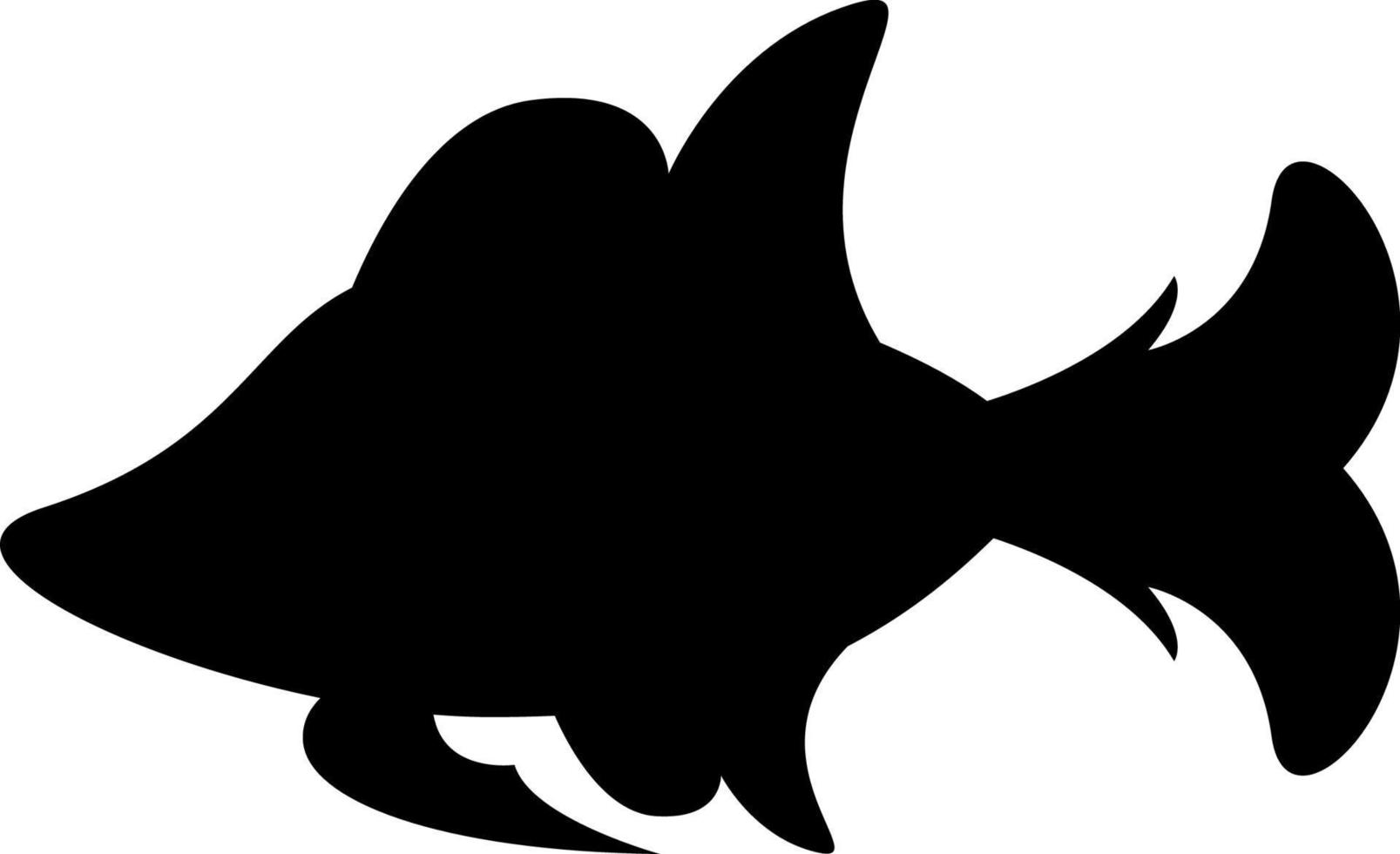 tekenfilm tropisch vis silhouet vector