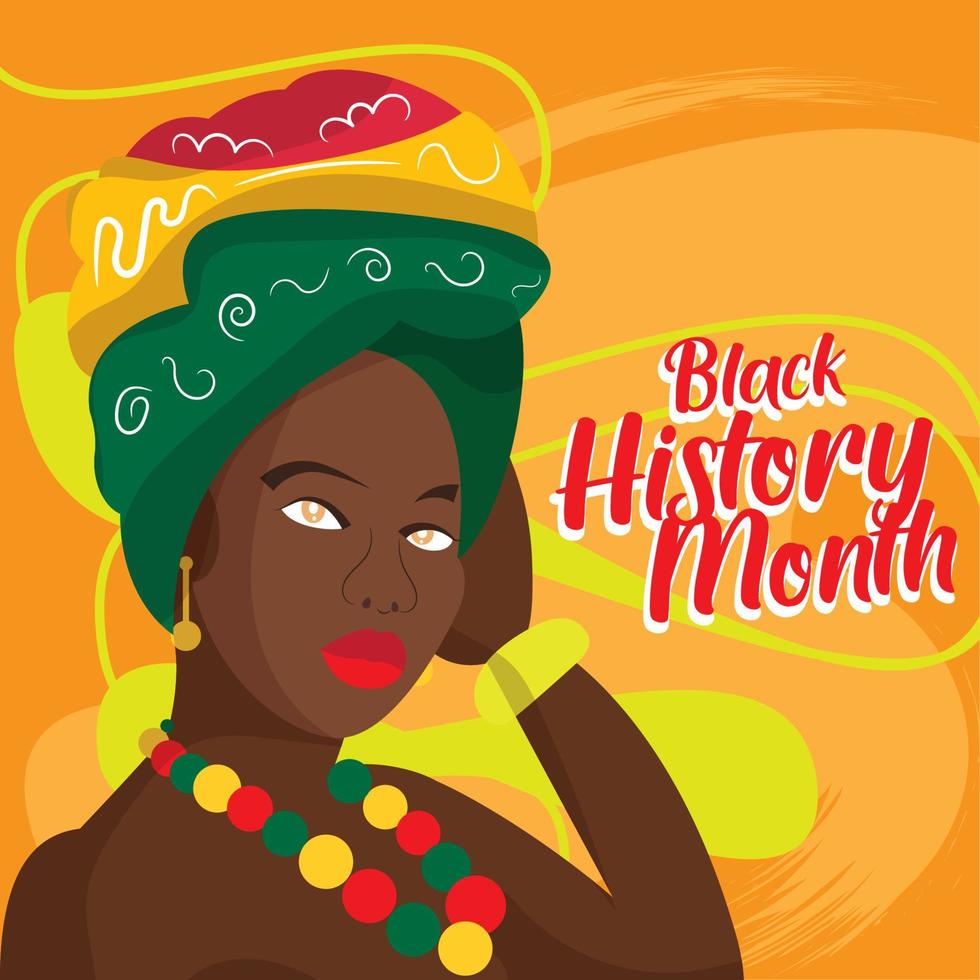 Afro Amerikaan schattig karakter zwart geschiedenis maand vector illustratie
