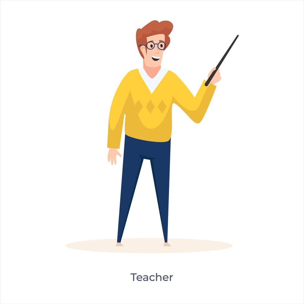 mannelijke leraar avatar vector