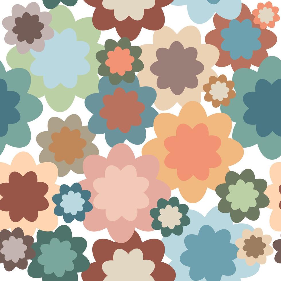 naadloos haveloos chique bloem patroon geïsoleerd Aan wit achtergrond. vector