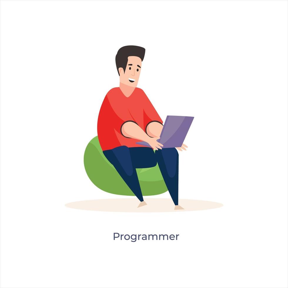 web programmeur avatar vector