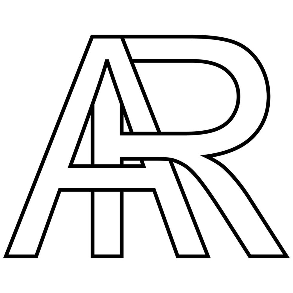 logo teken aar, ra icoon teken doorweven brieven een, r vector logo aar, ra eerste hoofdstad brieven patroon alfabet a, r