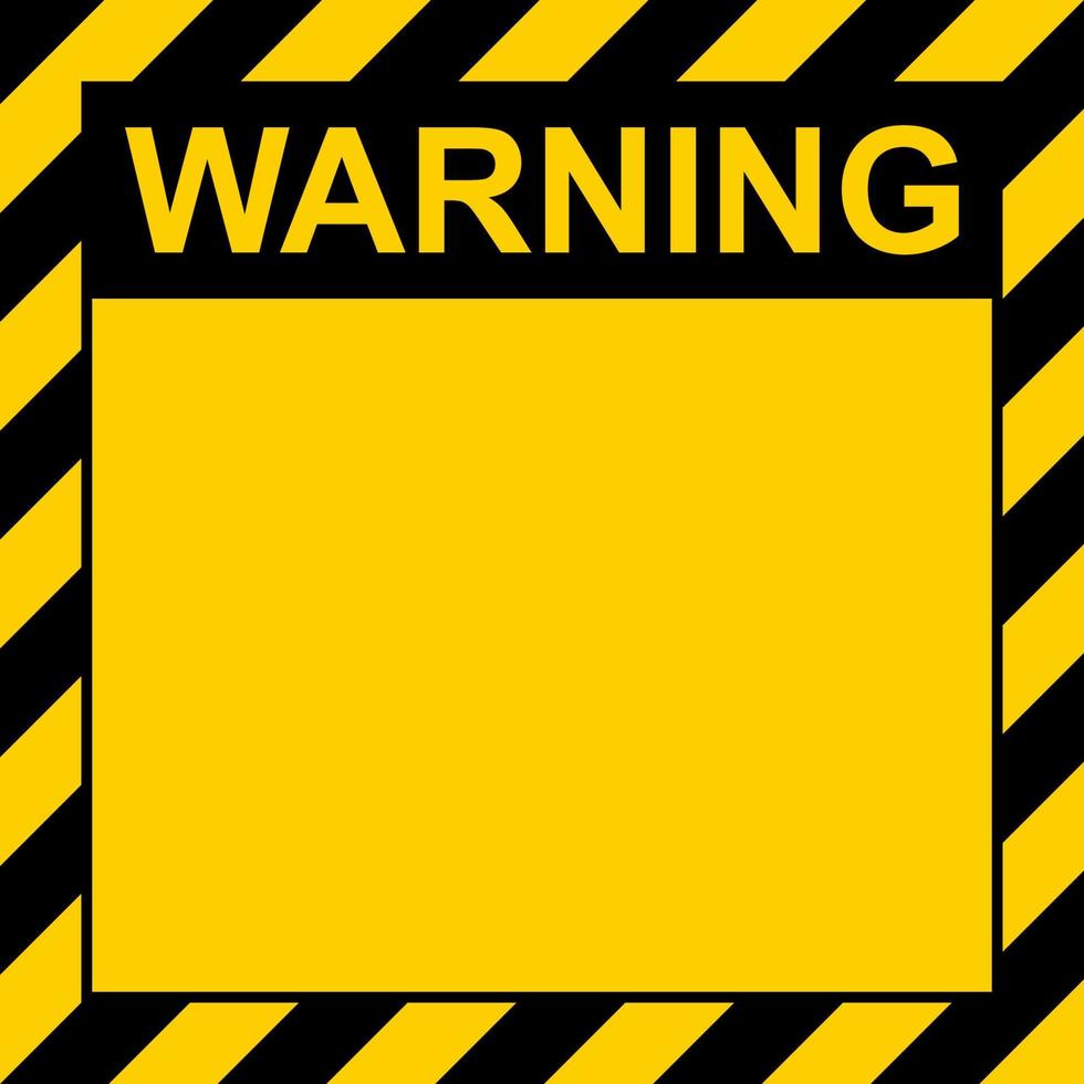 risico waarschuwing industrieel bord, geel zwart strepen waarschuwing sjabloon vector
