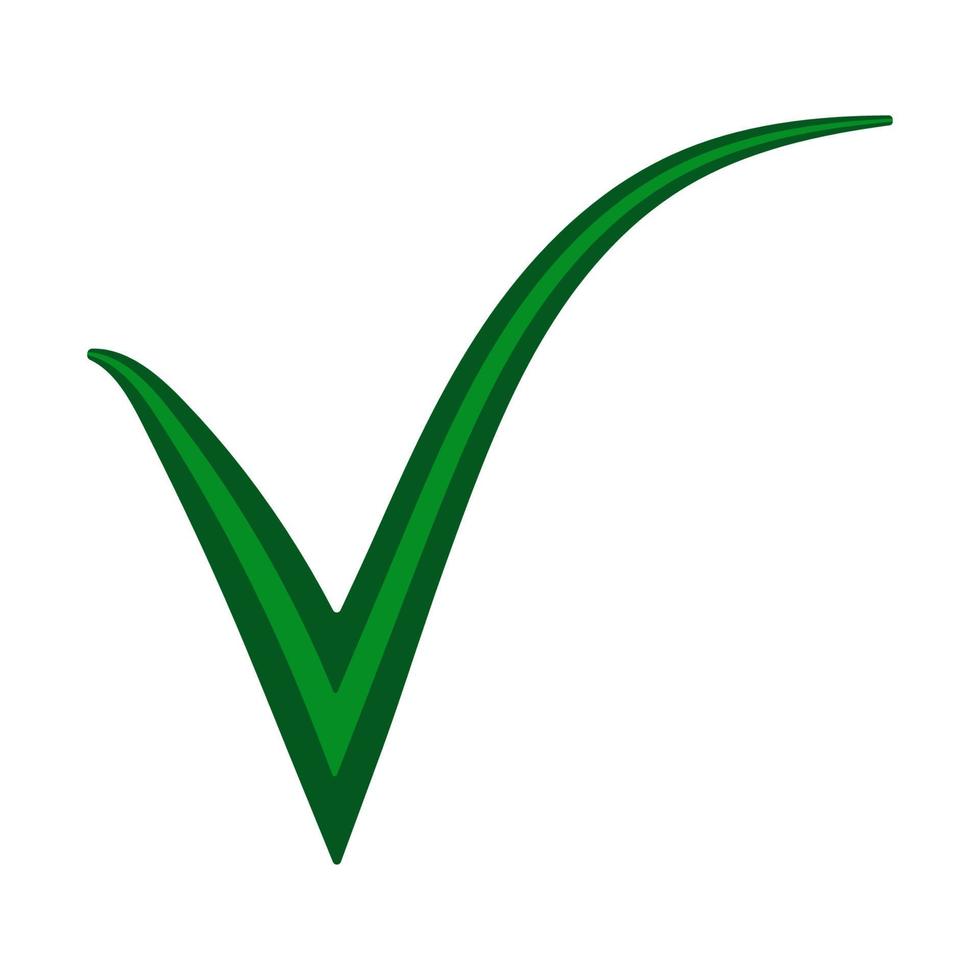 dubbele groen controleren Mark goedkeuring bevestiging markering, verificatie controleren markering, voorraad illustratie vector