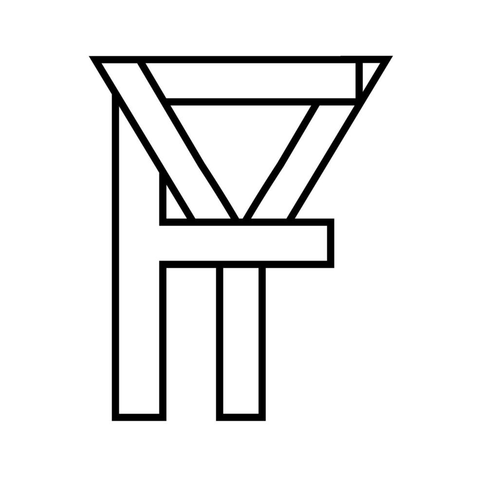 logo teken, fy yf icoon, nft fy doorweven brieven f y vector
