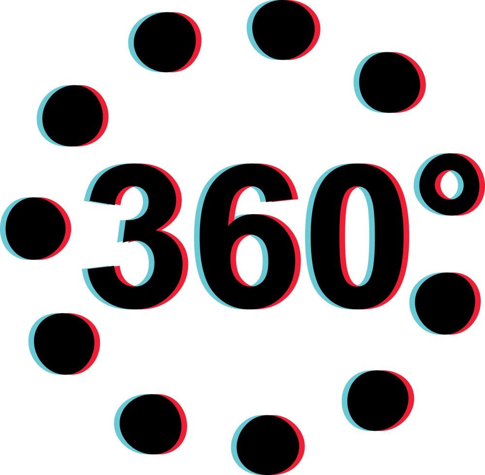 360 mate 3d stereoscopisch effect vr vector