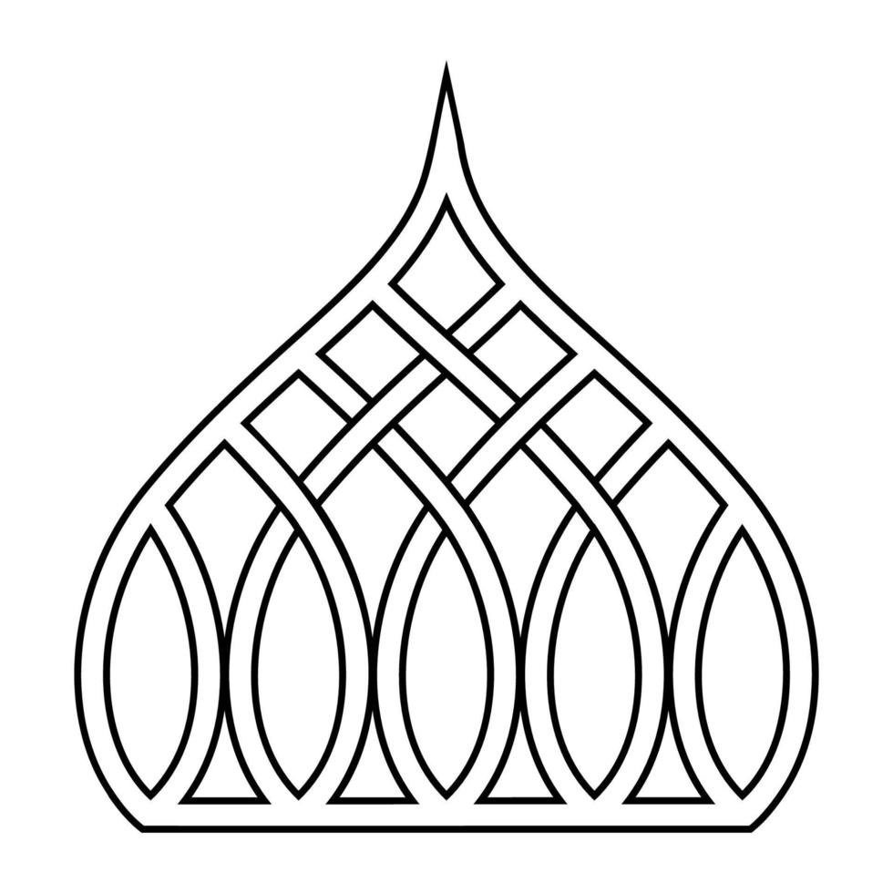 Arabisch Islamitisch koepel moskee, logo Arabisch toevlucht chique koepel appartementen voorraad illustratie vector