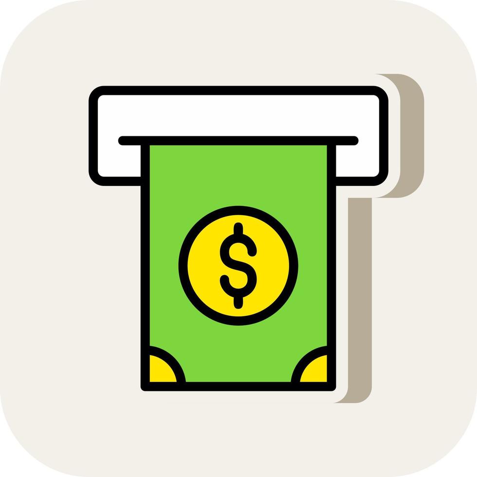 contant geld opname vector icoon ontwerp