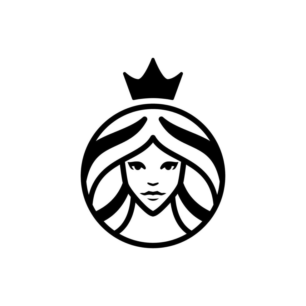 koningin schoonheid logo ontwerp Sjablonen vector