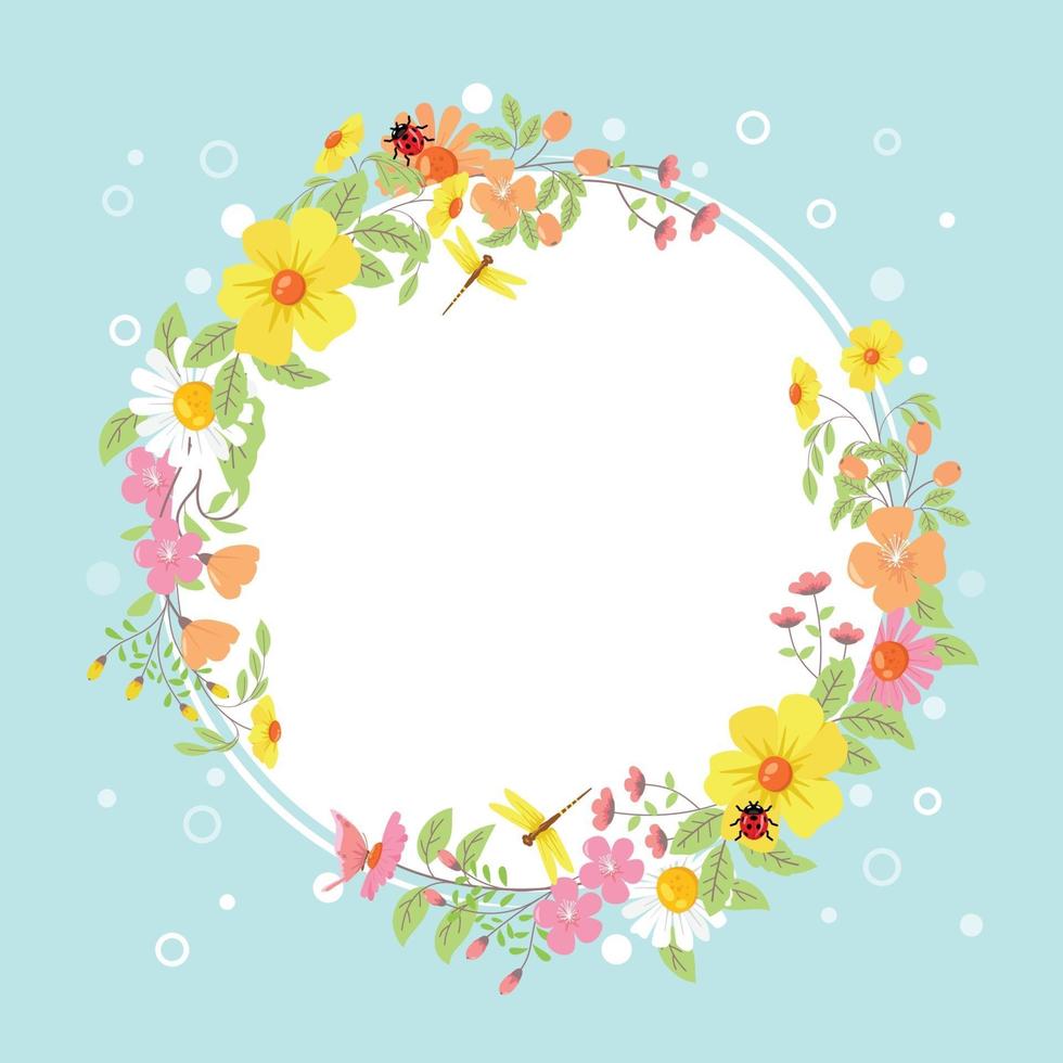 lente bloemen achtergrond vector