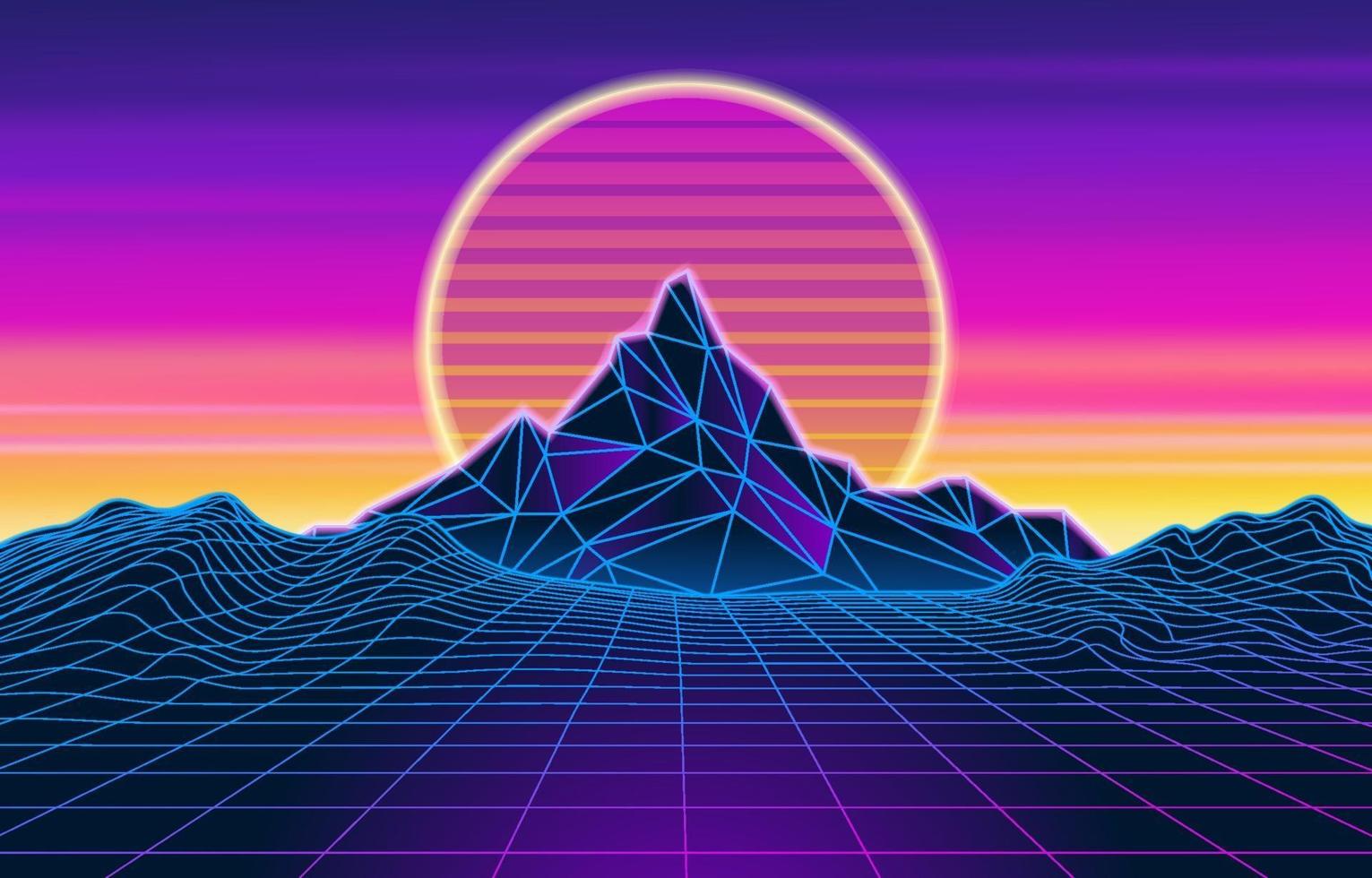 abstracte retro futuristische achtergrond vector