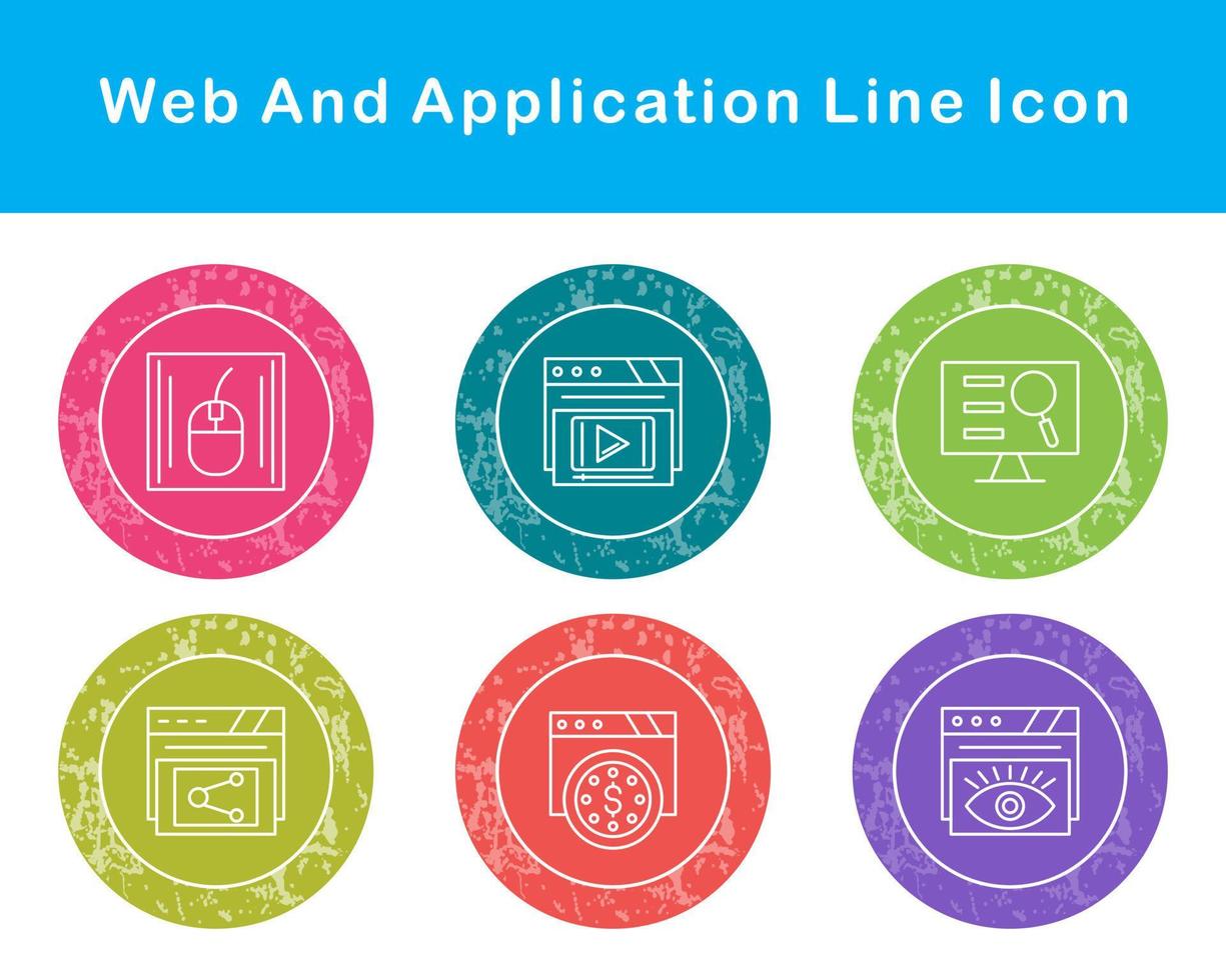 web en toepassing vector icoon reeks