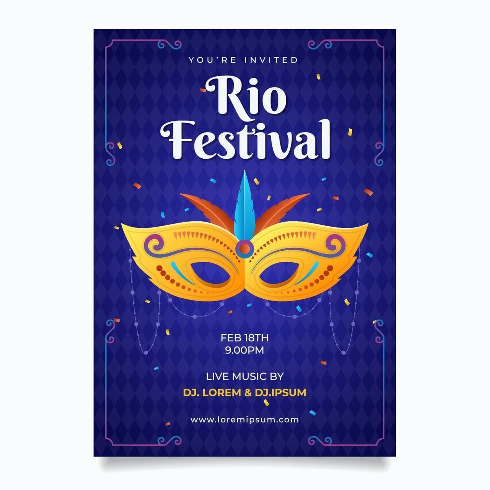 rio festival poster vector