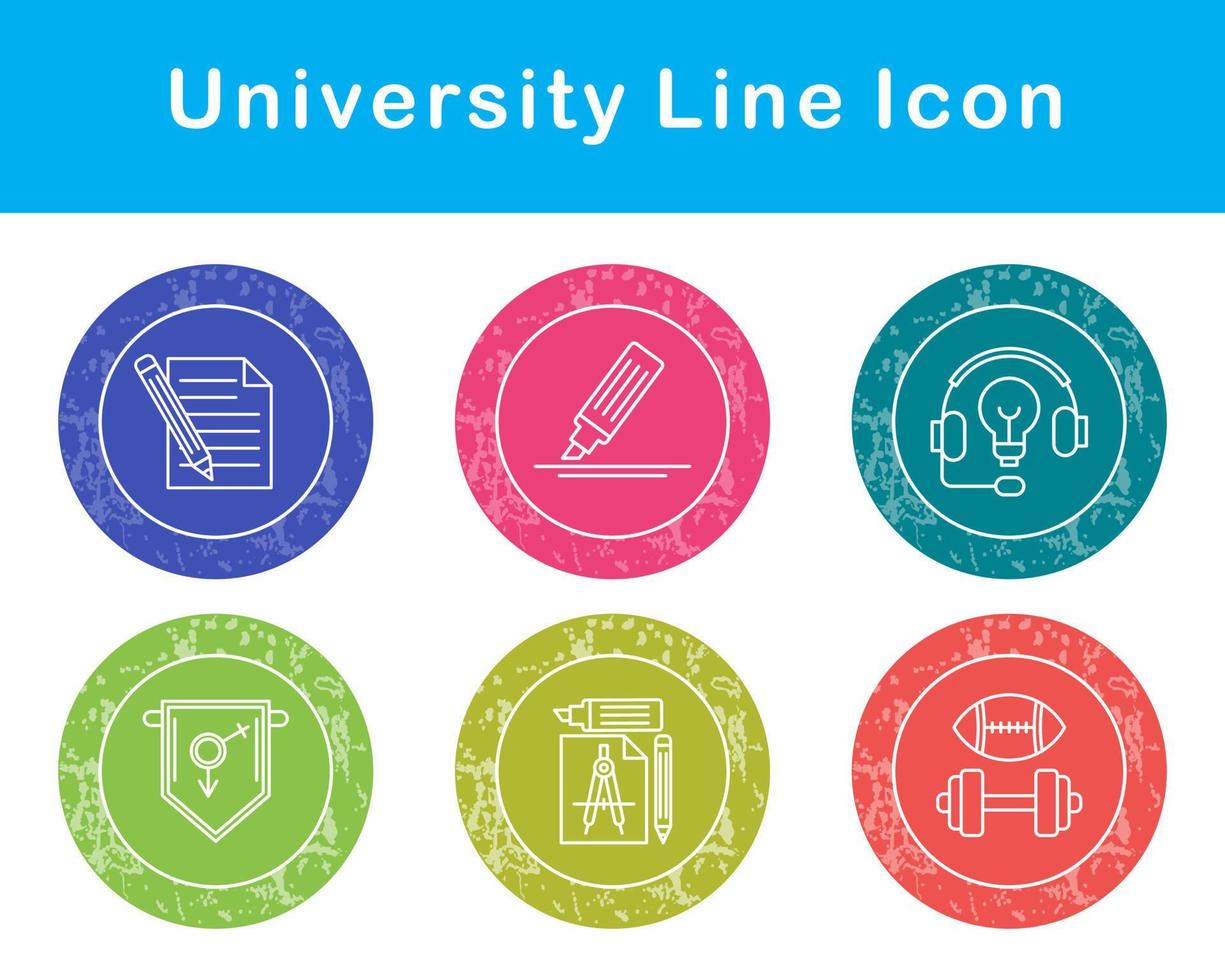 Universiteit vector icoon reeks