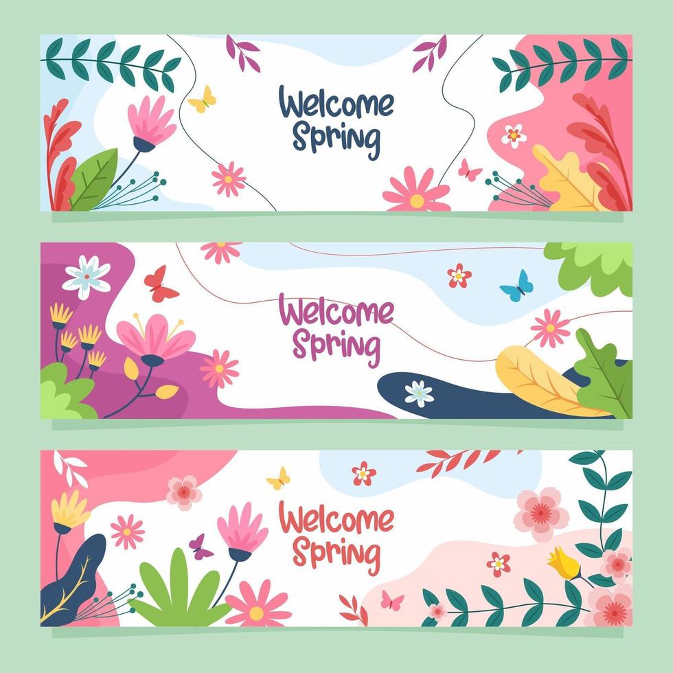 lente welkomst banner vector