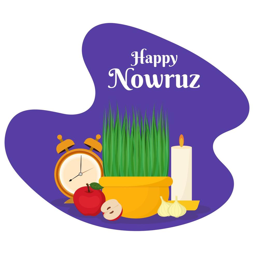 Perzisch nieuw jaar gelukkig Nowruz achtergrond. vector