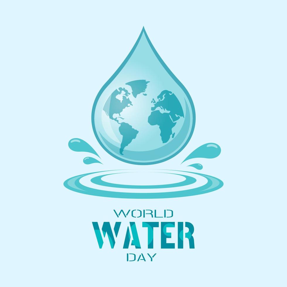 wereld water dag groet vector