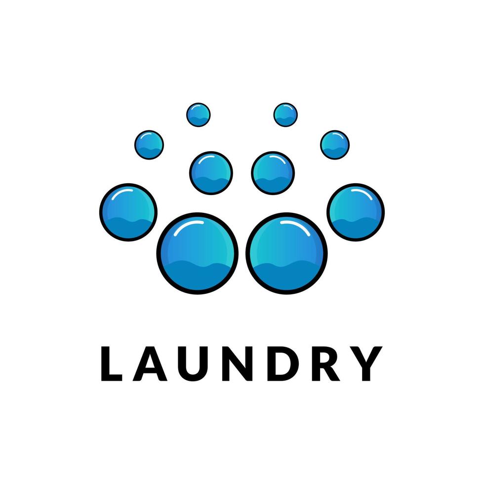 wasserij logo ontwerp vector illustratie. droog schoonmaak logo sjabloon en gemakkelijk logo wasserij voor uw bedrijf