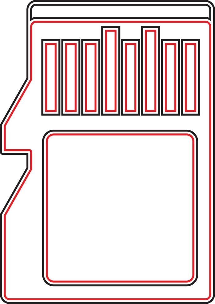 mobiel sd kaart elektronisch hardware extern geheugen gegevens opslagruimte vector