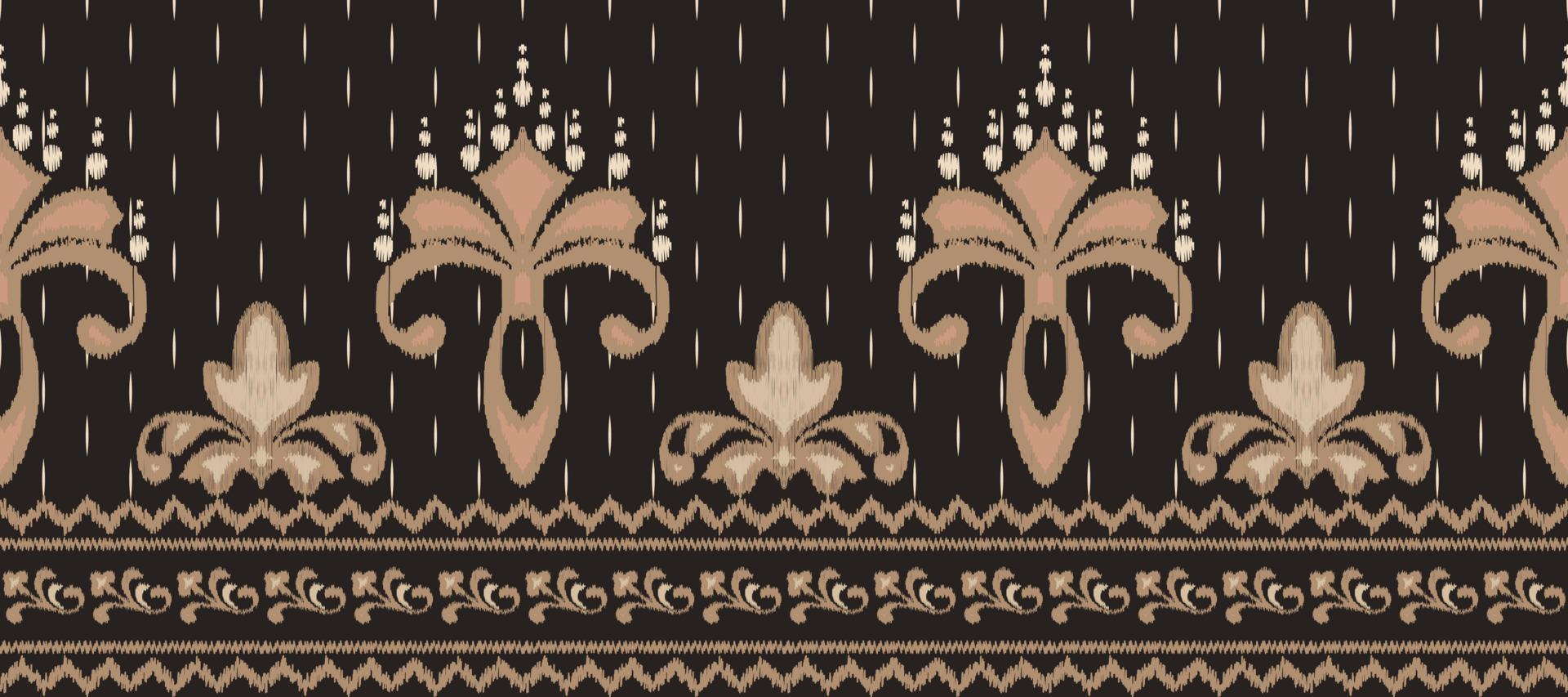 Afrikaanse ikat paisley borduurwerk. etnisch ikat driehoek Afrikaanse ikat paisley borduurwerk. batik textiel naadloos patroon digitaal vector ontwerp voor afdrukken Saree kurti Borneo kleding stof grens borstel partij slijtage