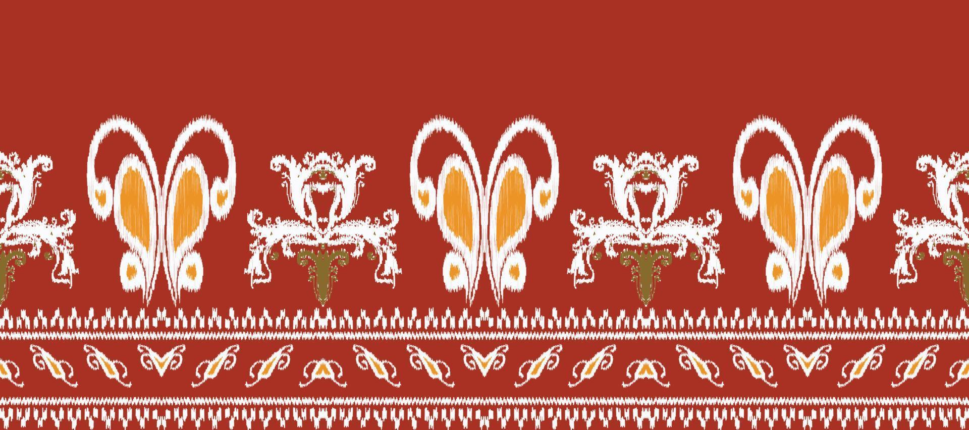 Afrikaanse ikat paisley borduurwerk. batik textiel ikat diamant naadloos patroon digitaal vector ontwerp voor afdrukken Saree kurti Borneo kleding stof grens borstel partij slijtage