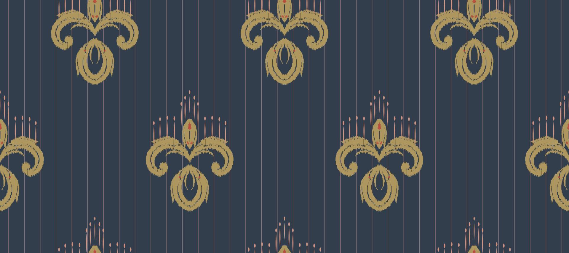 Afrikaanse ikat paisley borduurwerk. batik textiel ikat kader naadloos patroon digitaal vector ontwerp voor afdrukken Saree kurti Borneo kleding stof grens borstel partij slijtage