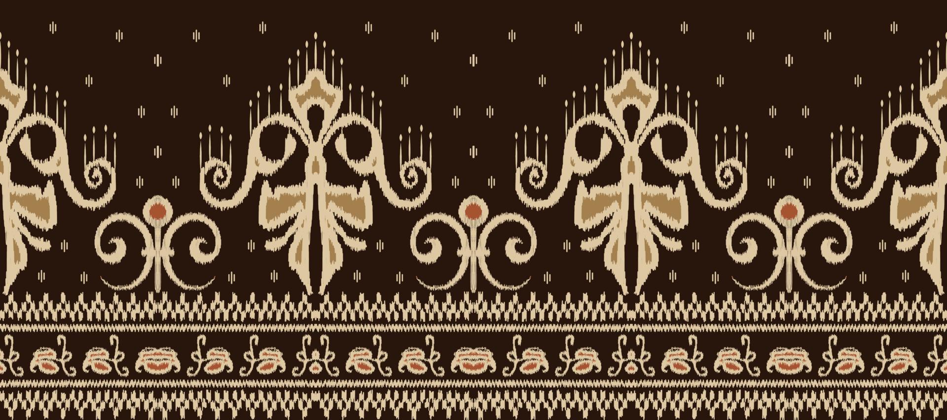 Afrikaanse ikat paisley borduurwerk. batik textiel motief ikat naadloos patroon digitaal vector ontwerp voor afdrukken Saree kurti Borneo kleding stof grens borstel partij slijtage