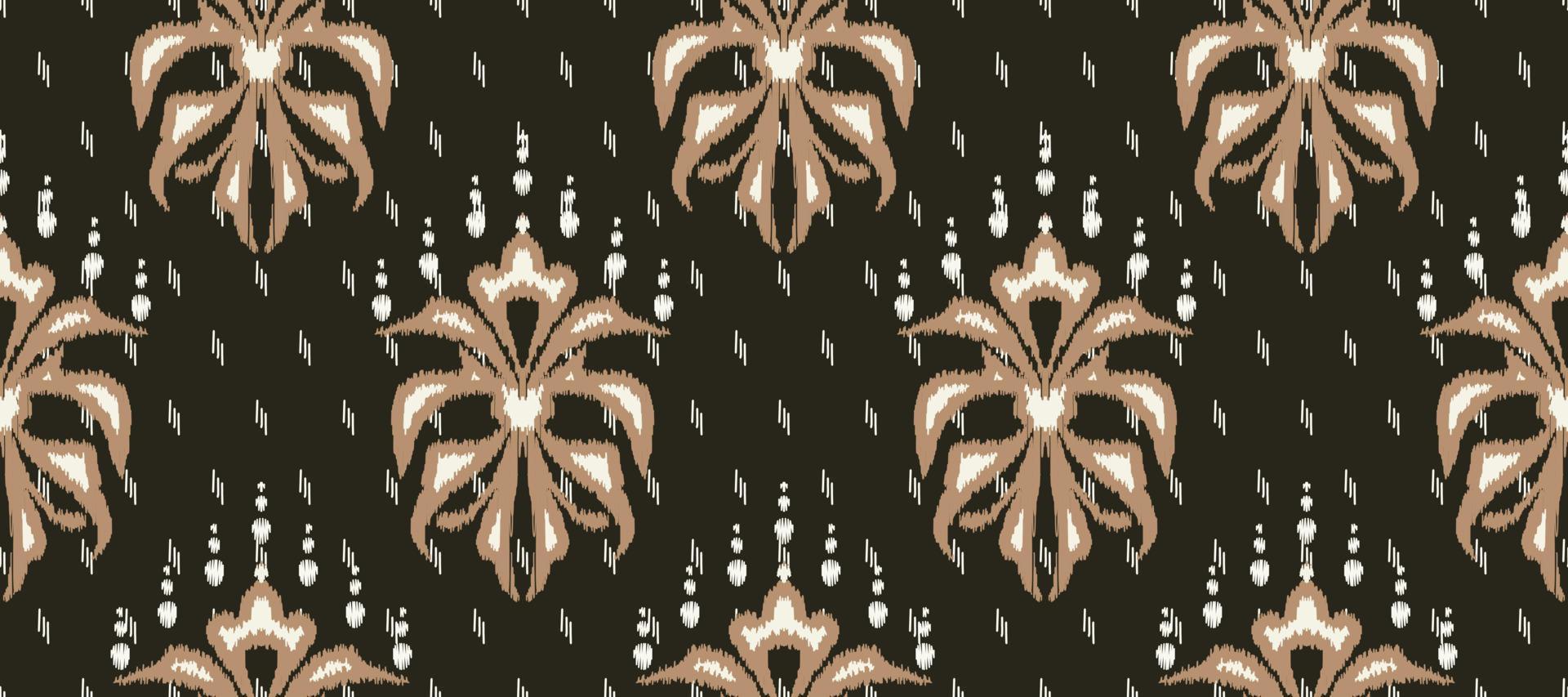 Afrikaanse ikat paisley borduurwerk. etnisch ikat naadloos patroon borduurwerk. batik textiel naadloos patroon digitaal vector ontwerp voor afdrukken Saree kurti Borneo kleding stof grens borstel elegant