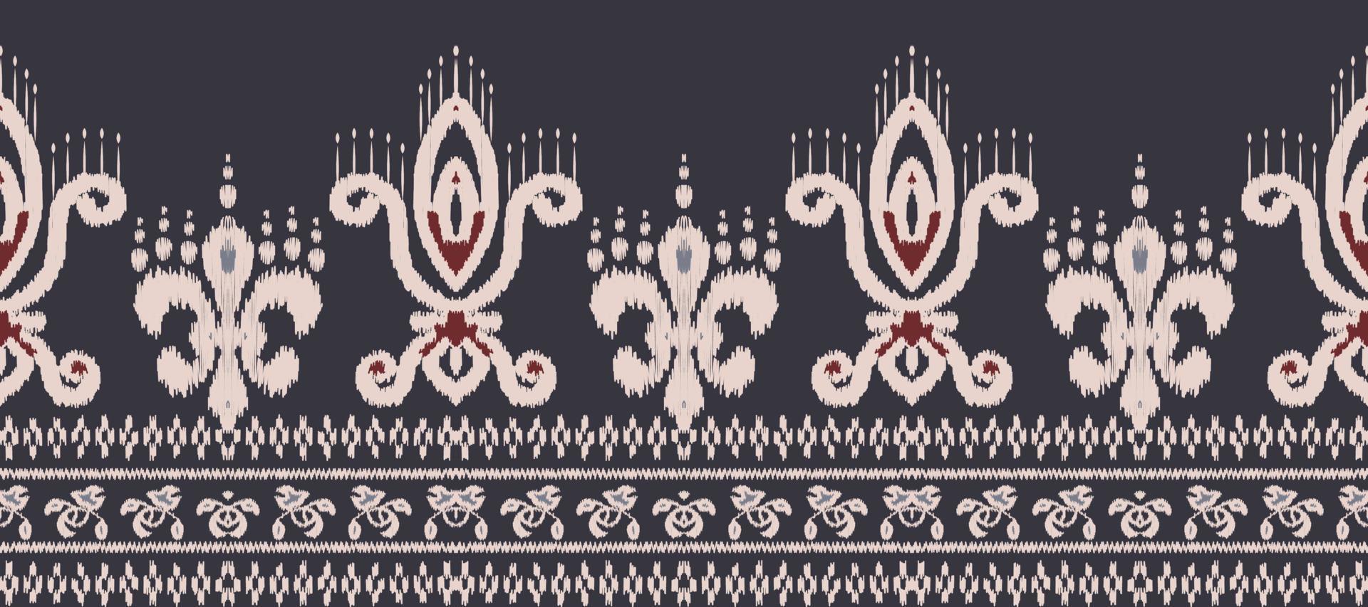 Afrikaanse ikat paisley borduurwerk. batik textiel ikat afdrukken naadloos patroon digitaal vector ontwerp voor afdrukken Saree kurti Borneo kleding stof grens borstel elegant
