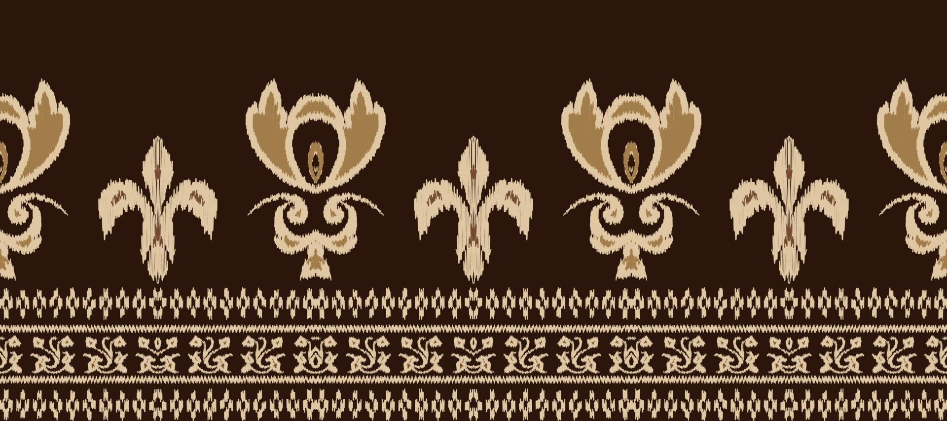 Afrikaanse ikat paisley borduurwerk. batik textiel ikat strepen naadloos patroon digitaal vector ontwerp voor afdrukken Saree kurti Borneo kleding stof grens ikkat dupatta