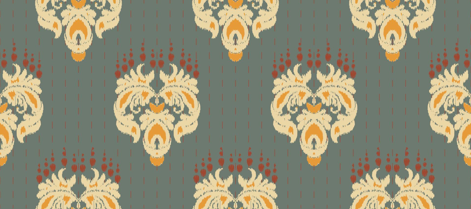 Afrikaanse ikat paisley borduurwerk. batik textiel ikat strepen naadloos patroon digitaal vector ontwerp voor afdrukken Saree kurti Borneo kleding stof grens borstel elegant