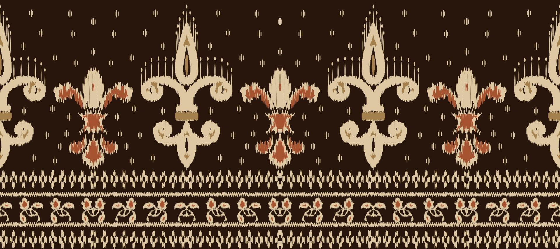Afrikaanse ikat paisley borduurwerk. batik textiel ikat afdrukken naadloos patroon digitaal vector ontwerp voor afdrukken Saree kurti Borneo kleding stof grens ikkat dupatta