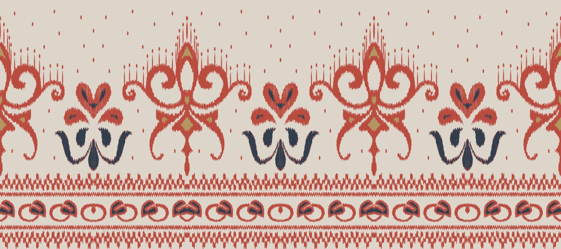 Afrikaanse ikat paisley borduurwerk. batik textiel motief ikat naadloos patroon digitaal vector ontwerp voor afdrukken Saree kurti Borneo kleding stof grens ikkat dupatta