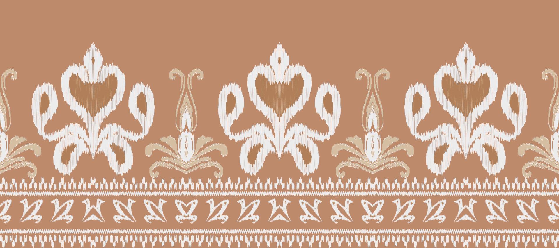 Afrikaanse ikat paisley borduurwerk. batik textiel ikat ontwerpen naadloos patroon digitaal vector ontwerp voor afdrukken Saree kurti Borneo kleding stof grens ikkat dupatta