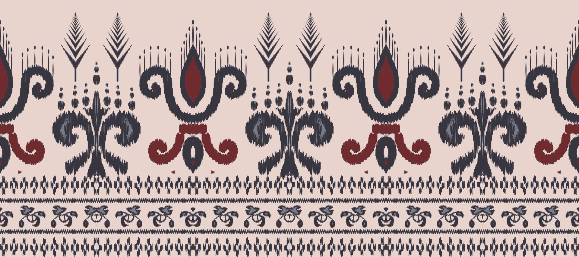 Afrikaanse ikat paisley borduurwerk. batik textiel ikat afdrukken naadloos patroon digitaal vector ontwerp voor afdrukken Saree kurti Borneo kleding stof grens borstel partij slijtage