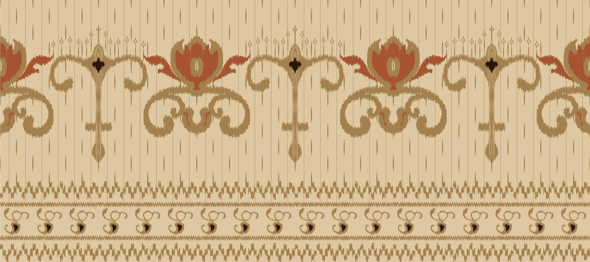 motief ikat bloemen paisley borduurwerk achtergrond. meetkundig etnisch oosters patroon traditioneel. ikat aztec stijl abstract vector illustratie. ontwerp voor afdrukken textuur,stof,sari,sari,tapijt.