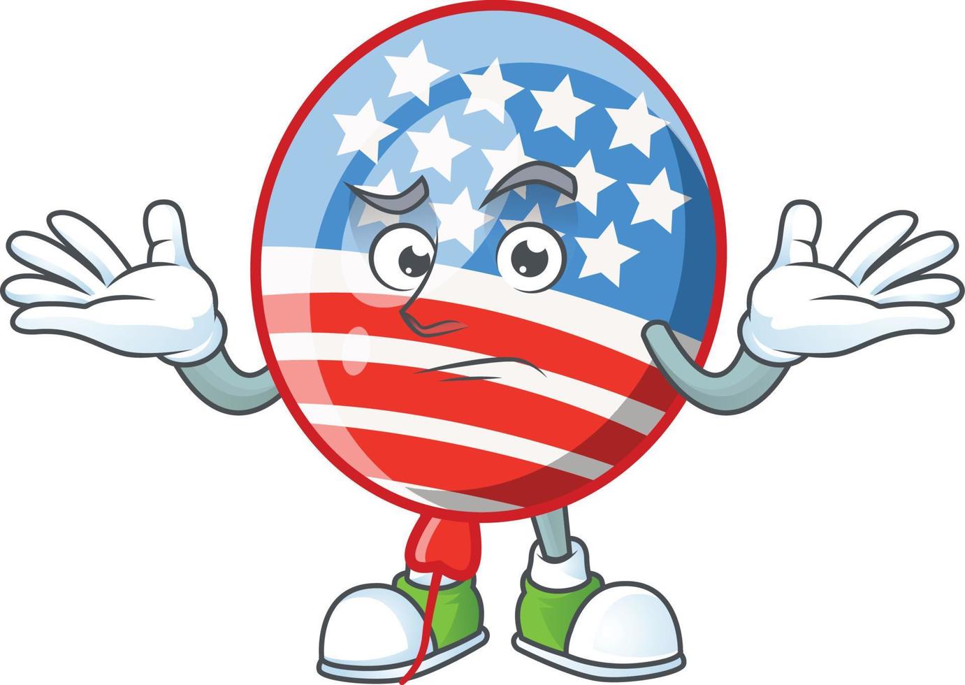 Verenigde Staten van Amerika strepen ballon icoon ontwerp vector