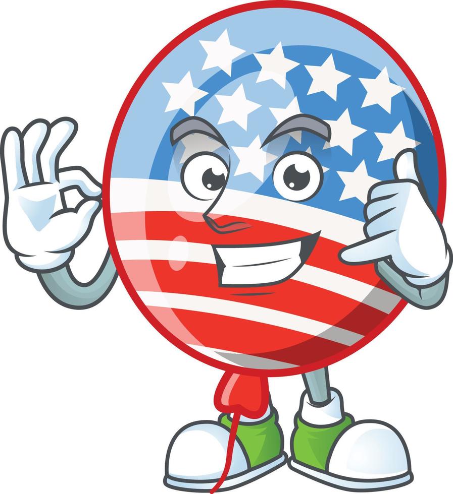 Verenigde Staten van Amerika strepen ballon icoon ontwerp vector