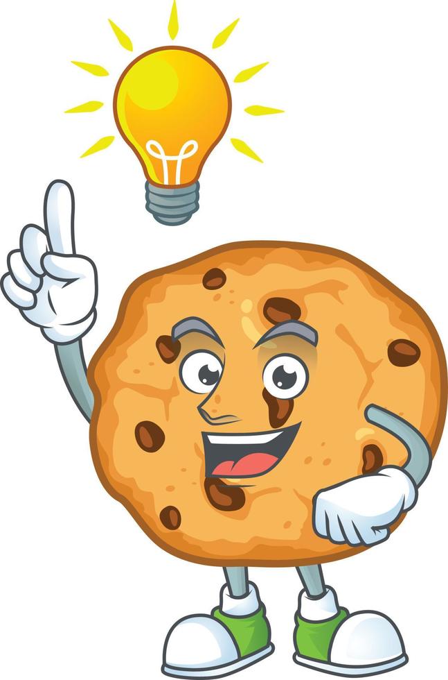 chocola chips koekjes icoon ontwerp vector