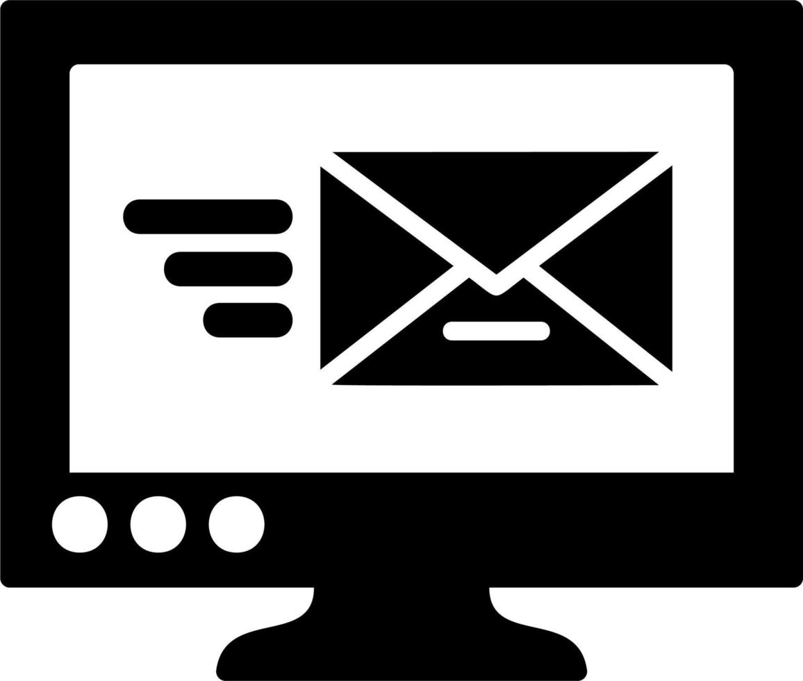 computer e-mail vector icoon