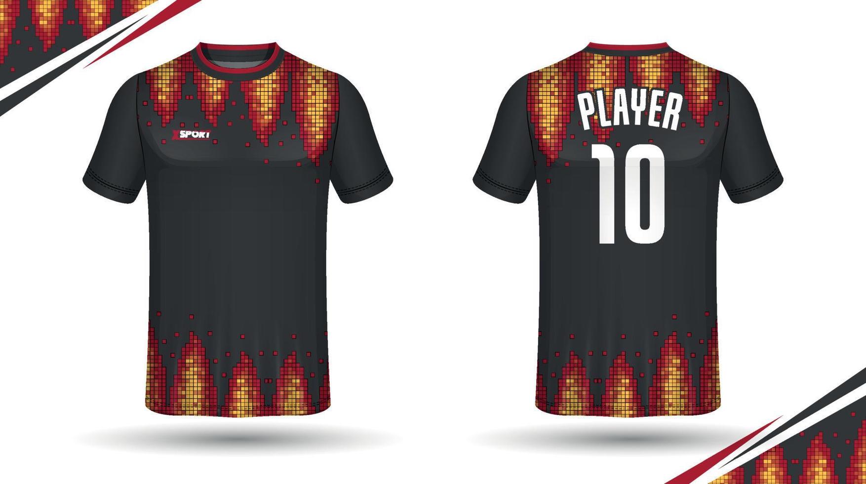 voetbal Jersey ontwerp voor sublimatie, sport t overhemd ontwerp vector